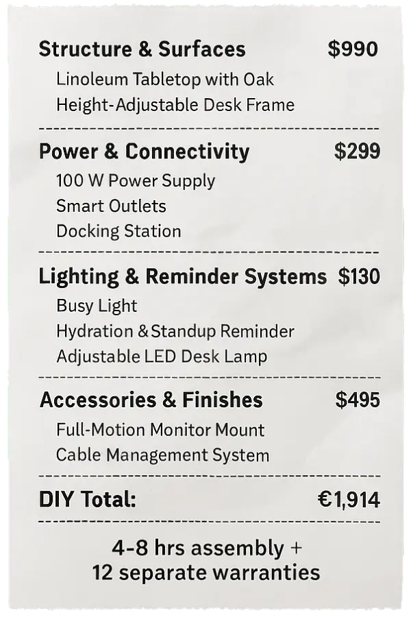 DIY Table Cost Details