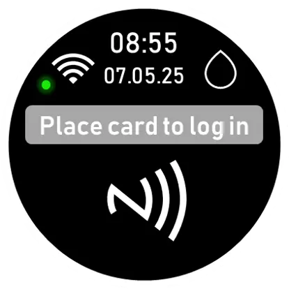 Tap ID card on NFC reader